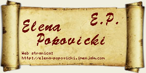 Elena Popovicki vizit kartica